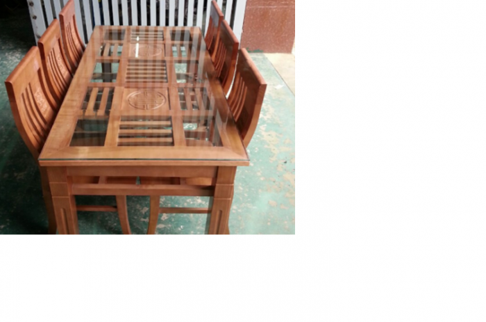 BÀN ĂN 1.6M SỒI NGA DÀN CHÈ PHUN MÀU XOAN (6 GHẾ)