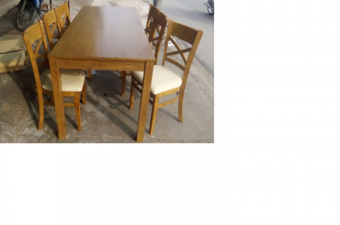 BÀN ĂN 6 GHẾ CHỮ X 165