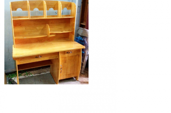 BÀN HỌC LIỀN KỀ KỆ SÁCH 1.2M MÀU TỰ NHIÊN