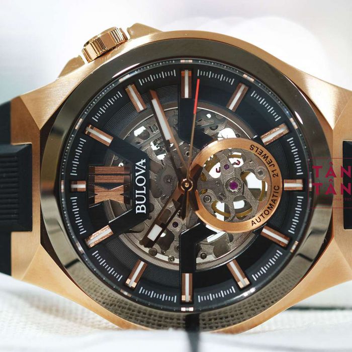 Bulova 98A177 Nam Máy Cơ Kính Sapphire 46mm 