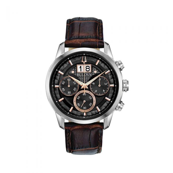 Bulova 96B311 Nam Dây Da 44mm