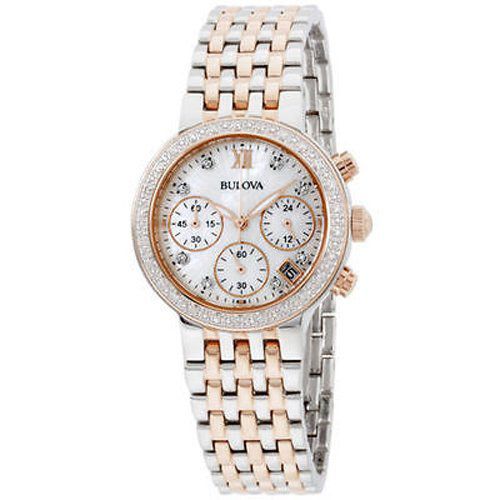 Bulova 98R215 Nữ Chronograph Đính Diamonds 30mm