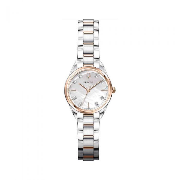  Bulova 98P183 Nữ Mặt Xà Cừ Đính Diamonds 32mm