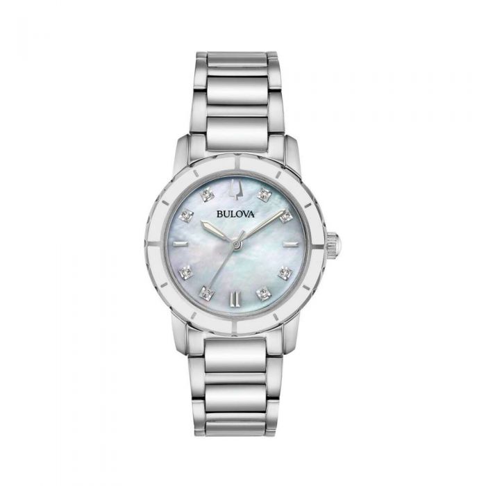 Bulova 96P194 Nữ Dây Thép Đính Diamond 30mm