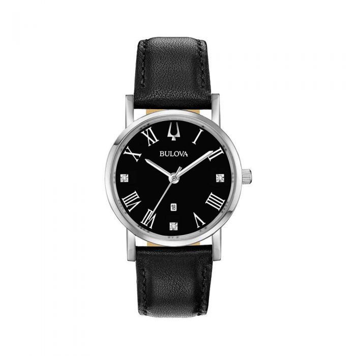  Bulova 96P192 Nữ Dây da Đính Diamonds 32mm