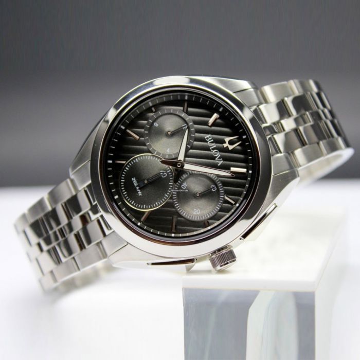 Đồng Hồ Bulova 96A186 Nam Chronograph Máy Cong Kính Sapphire 45mm