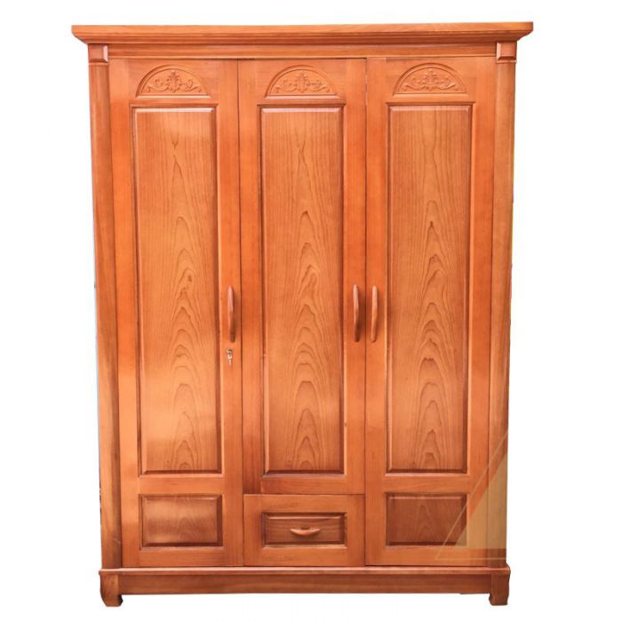Tủ Quần Áo Gỗ Sồi Nga 3 Cánh 2 Buồng 