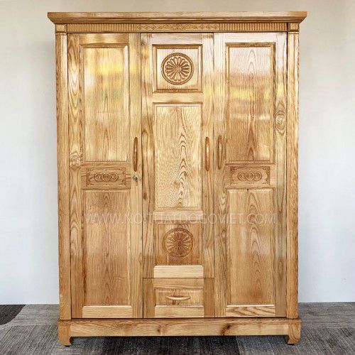 Tủ Quần Áo Sồi Nga Tự Nhiên