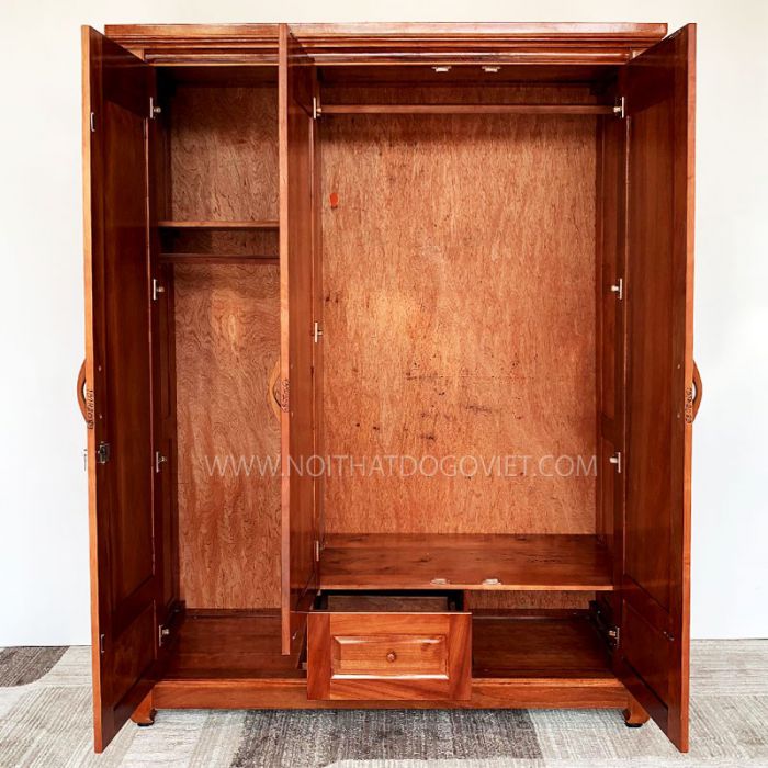 Tủ Quần Áo Gỗ Tự Nhiên Xoan Đào Gia Lai 