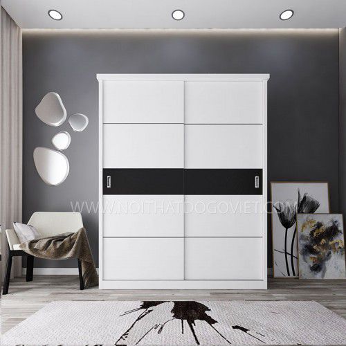 Tủ Quần Áo Cánh Lùa Màu Trắng Đẹp Bền