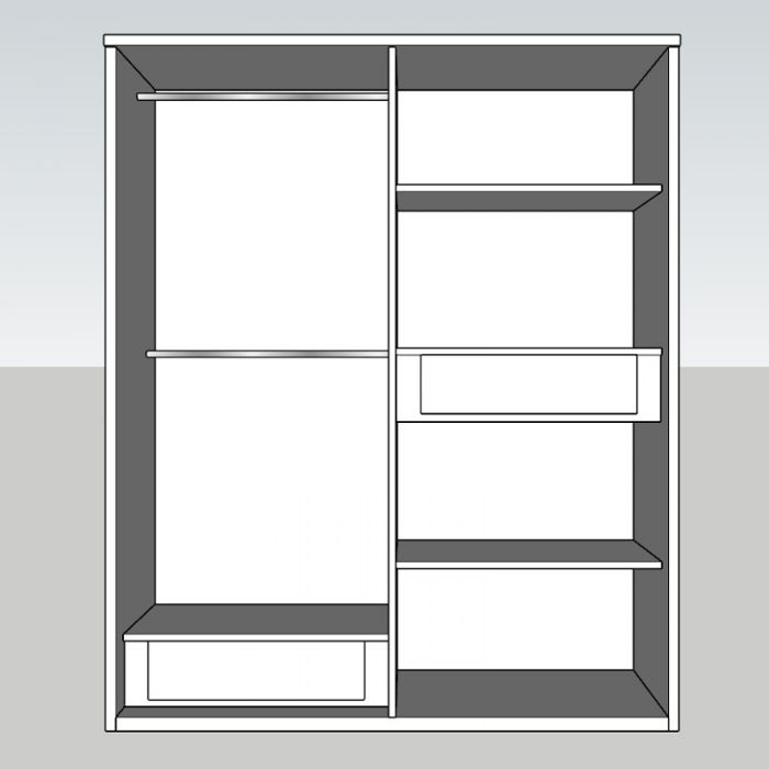 Tủ Quần Áo Cánh Lùa Màu Trắng Đẹp Bền 