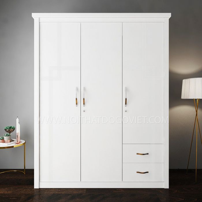 Tủ Quần Áo Màu Trắng Hiện Đại 