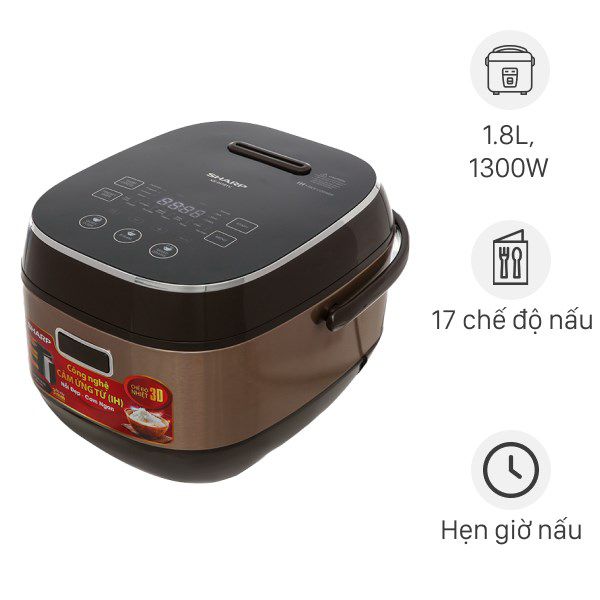 Nồi Cơm Điện Tử Cao Tầng Sharp KS-IH191V-GL 1.8 lít