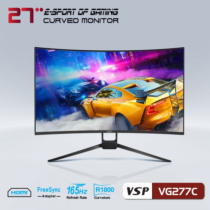 Màn hình LCD 27” VSP VL27 VG277C  FHD 1500R/165Hz Gaming Cong