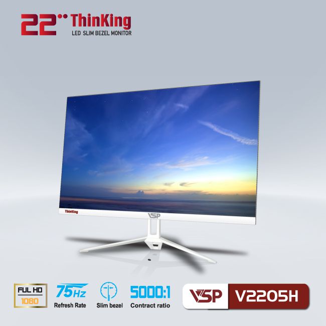 Màn hình LED monitor VSP 22inch V2205H - White