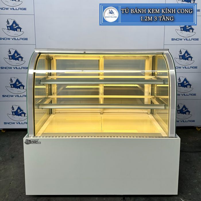 Tủ bánh 3 tầng kính vuông 1m2 