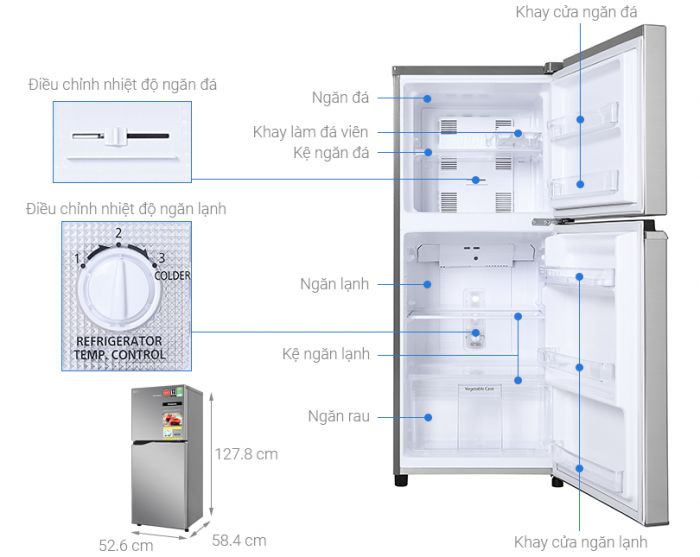 Tủ Lạnh Panasonic Inverter 170 Lít NR-BA190PPVN 