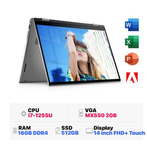  DELL INS N7420 1YT85 - BẠC / KÈM PEN / LED KB I7-1255U/16G/SSD 512GB/14