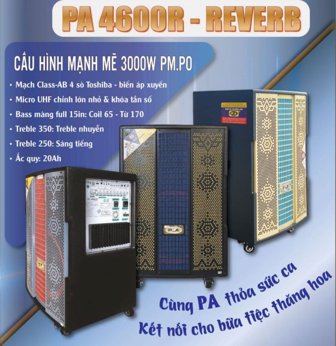 Loa kéo PA 4600R công suất lớn 3000W