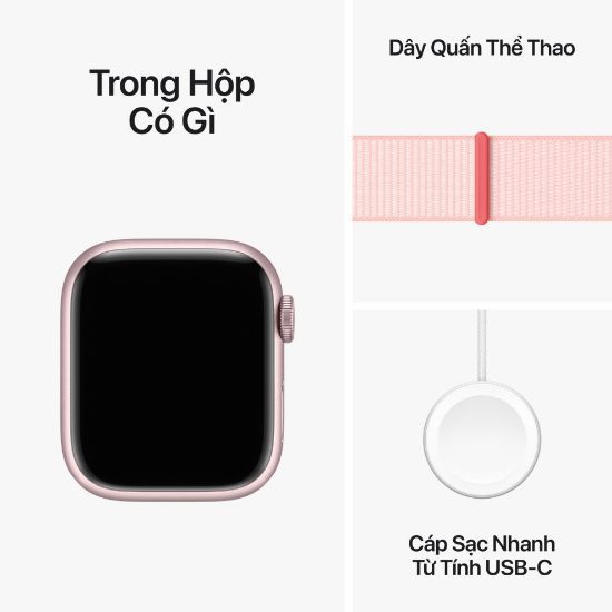 Apple Watch Series 9 41mm (GPS) - Sport Loop (Hồng) 