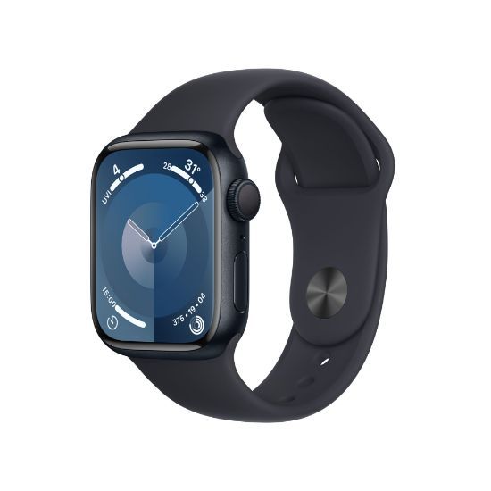 Apple Watch Series 9 45mm (GPS) Viền nhôm - Dây cao su (Đen)