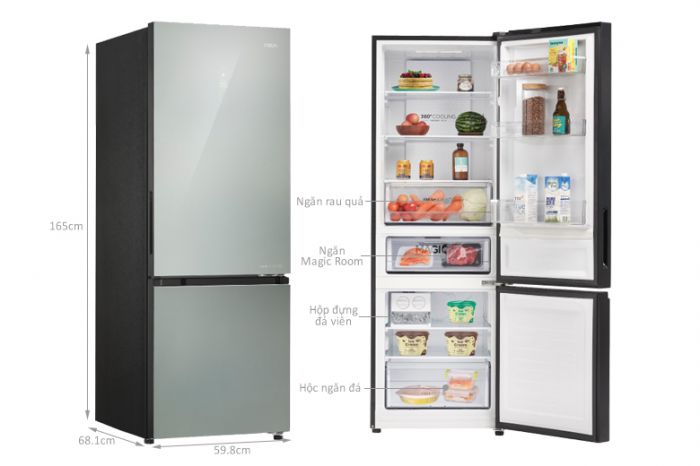 Tủ lạnh Aqua Inverter 292 lít AQR-B350MA(GM) 