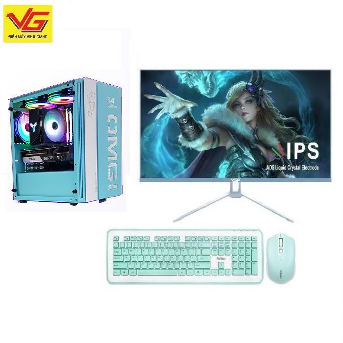 MÁY BỘ LIVETREAM CORE I3 10105F RAM 8GB/3200 SSD 256GB VGA RX580 8GB 24IN
