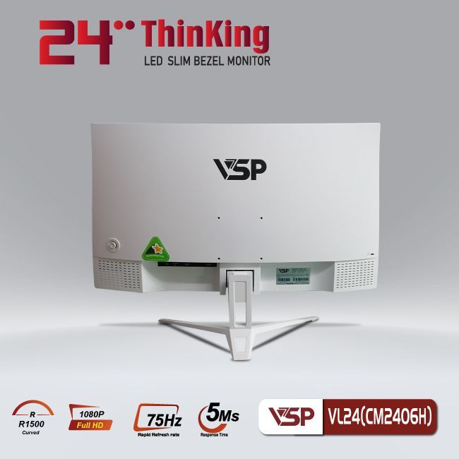 Màn hình VSP VL24 CM2406H White | 24 inch, Full HD, VA, Cong 