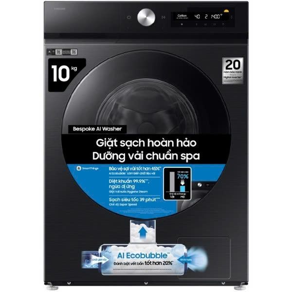 Máy giặt Samsung Bespoke AI EcoBubble Inverter 10 kg WW10DB7U34GBSV