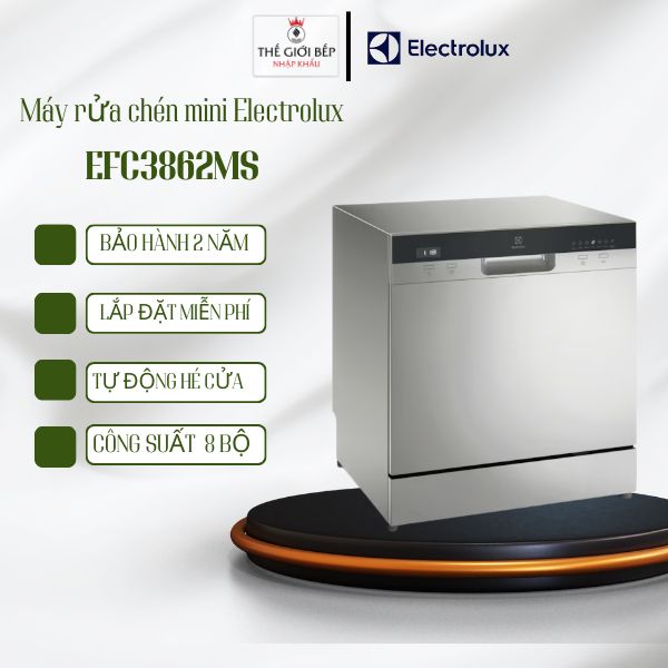 Máy rửa chén để bàn Electrolux EFC3862MS (8bộ)