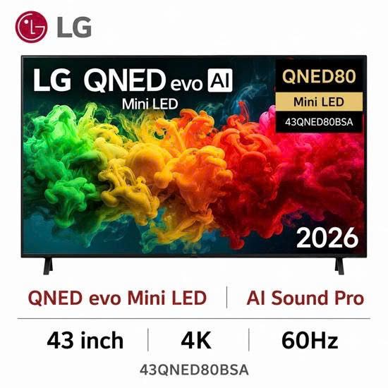 Smart Tivi LG QNED AI 4K 43 Inch 43QNED80BSA